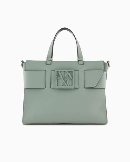ARMANI EXCHANGE Borsa a tracolla nera da donna in pelle sintetica