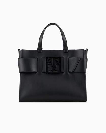 ARMANI EXCHANGE Borsa a tracolla nera da donna in pelle sintetica