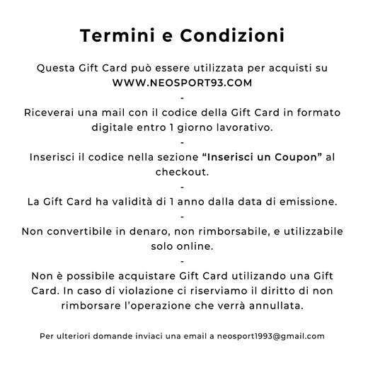 Neo Sport Brand GIFT CARD 75€