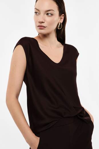 IMPERIAL TOP AMPIO SCOLLO A V SENZA MANICHE