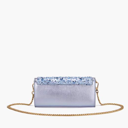 LA CARRIE Pochette Night Edition in seta con paillettes sulla patta e tracolla rimovibile. 141M-KS-711-SYN