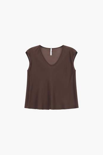 IMPERIAL TOP AMPIO SCOLLO A V SENZA MANICHE