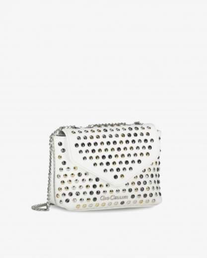GIO CELLINI MINI BAG ALL STUDS AA005 BIANCO