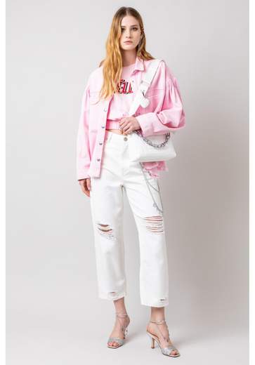GAELLE Jeans Slouchy Con Catena Gioiello
