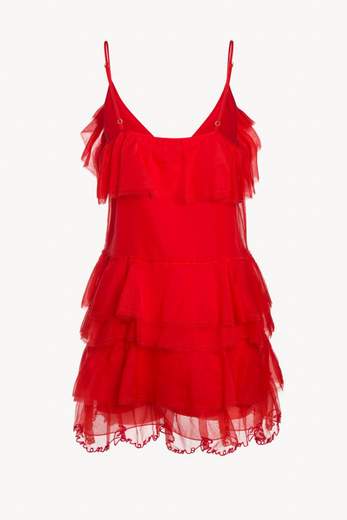 ERMANNO SCERVINO 

COLLEZIONE FIRENZE 

Abito Con Balze E Logo Ricamato