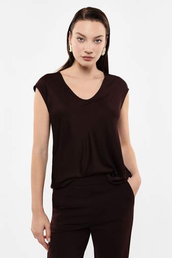 IMPERIAL TOP AMPIO SCOLLO A V SENZA MANICHE