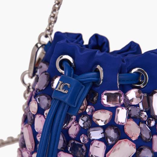 LA CARRIE Mini Secchiello Night Edition in seta con strass 141M-SS-701-SIS