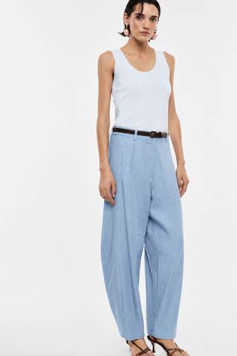 IMPERIAL PANTALONI PALAZZO FIT AMPIO VITA ALTA