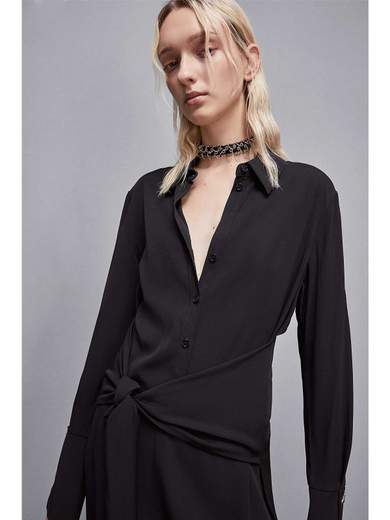 PATRIZIA PEPE Abito Con Fusciacca 2A2842 In Twill Essential