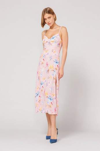 MARDEMARGARITAS Abito Con Spacco Laterale IRINA Fantasia Blossom