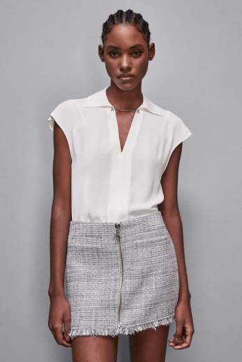 PATRIZIA PEPE Camicia Smanicata 8C0775 Essential Con Gemelli