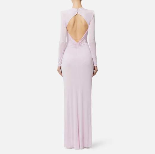 Elisabetta Franchi Abito Red Carpet ABR2451E2 In Jersey Cupro Con Piercing