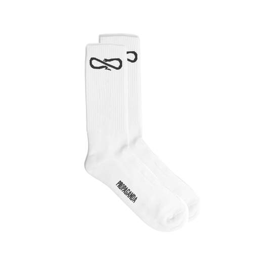 PROPAGANDA SOCKS LOGO BIANCO UNISEX ADULTO