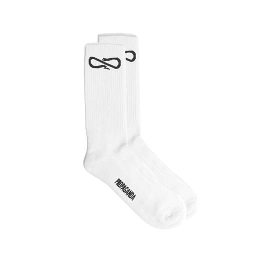 PROPAGANDA LOGO SOCKS-WHITE UNISEX ADULTO