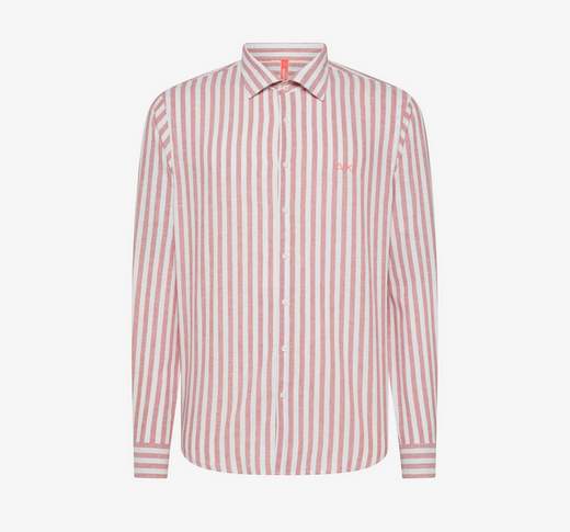 SUN68 SHIRT FANCY STRIPE BEACH L/S UOMO