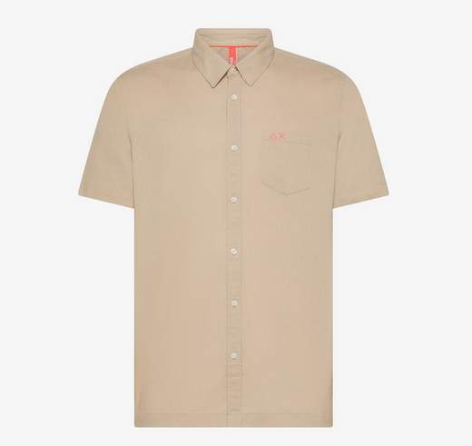 SUN68 SHIRT LINEN BEACH S/S UOMO