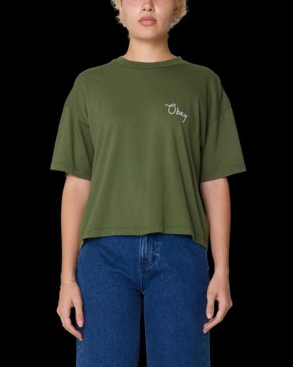 OBEY OBEY SCRIPTY CITIES TEE DONNA