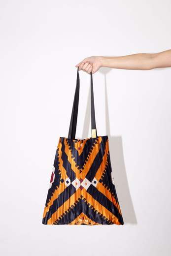 multitudes BORSA PLISSÉ IN RASO ALGHERO