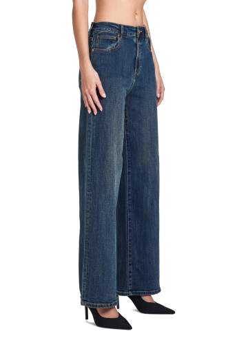 take two elisa denim wide leg lavaggio medio