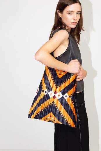 multitudes BORSA PLISSÉ IN RASO ALGHERO