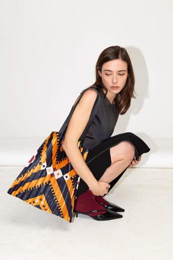 multitudes BORSA PLISSÉ IN RASO ALGHERO