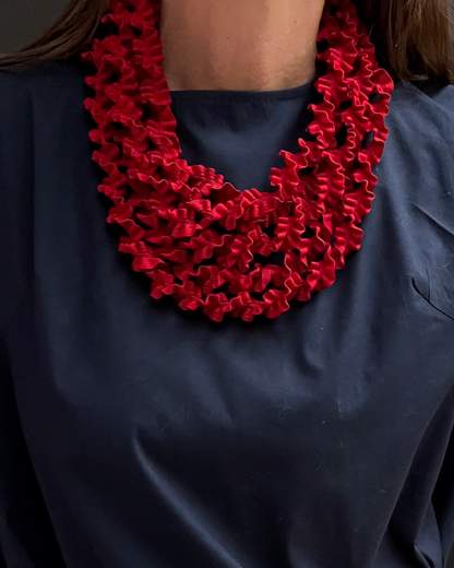 ELLESANTI Laccio collana corta rossa