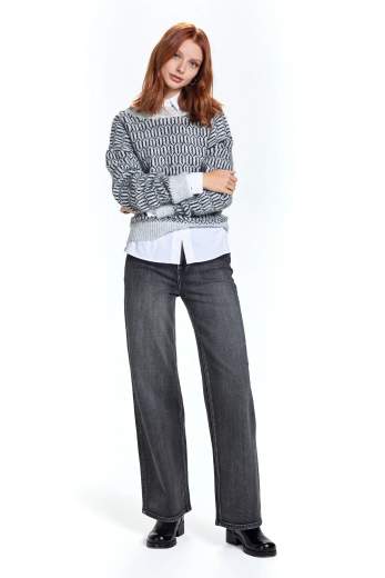 take two doll denim flare lav grey