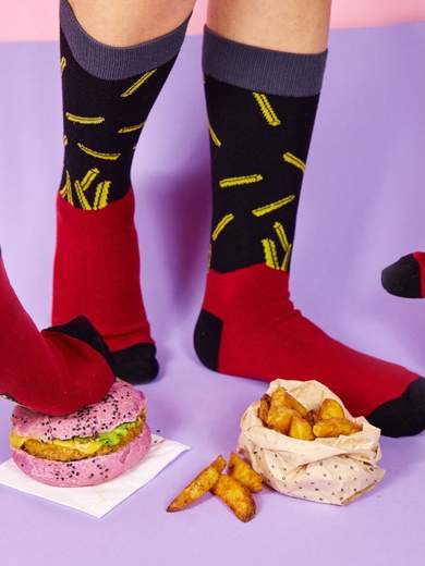 SOCKS BURGER AND FRIES SOCKS