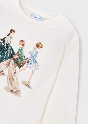 Mayoral T-shirt Manica Lunga Bambine E Ragazze