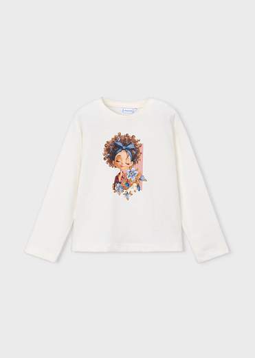 Mayoral T-shirt Manica Lunga Bambine E Ragazze
