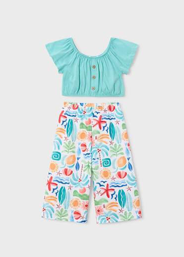 Mayoral Completo Pantalone + Top Bambine E Ragazze