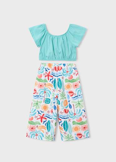 Mayoral Completo Pantalone + Top Bambine E Ragazze