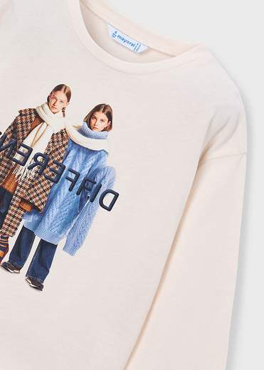 Mayoral T-shirt Manica Lunga Bambine E Ragazze