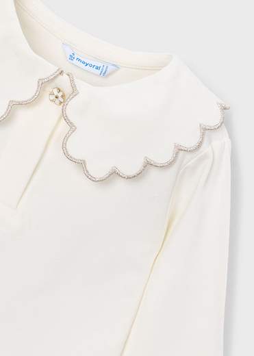 Mayoral T-shirt Polo Manica Lunga Bambine E Ragazze