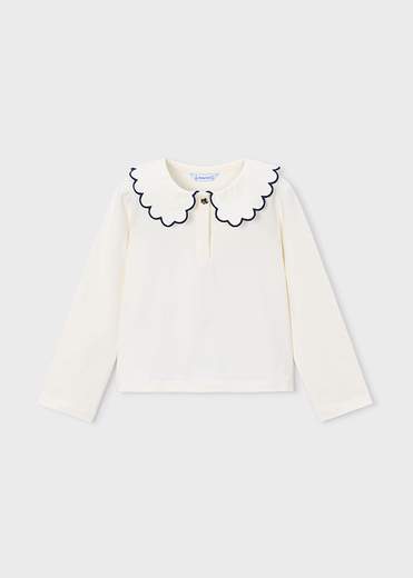 Mayoral T-shirt Polo Manica Lunga Bambine E Ragazze