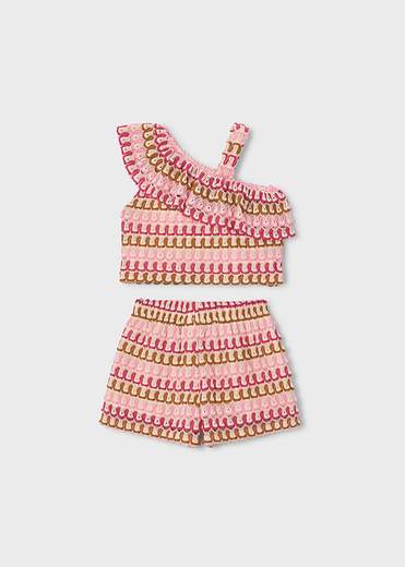 Mayoral Completo Short + Blusa Bambine E Ragazze