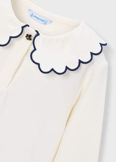 Mayoral T-shirt Polo Manica Lunga Bambine E Ragazze