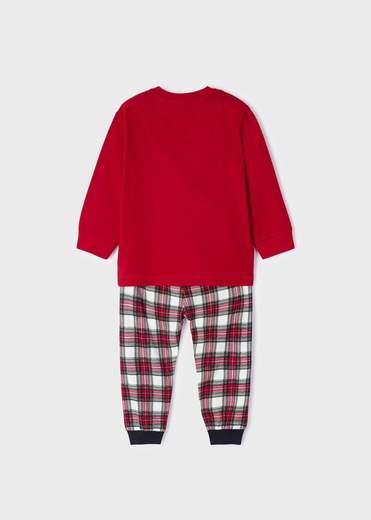 Pigiama 2 pezzi tartan rosso neonato Mayoral