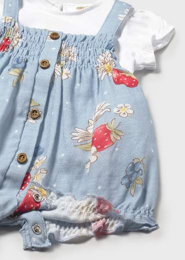 Mayoral Newborn Completo Salopette Bimba