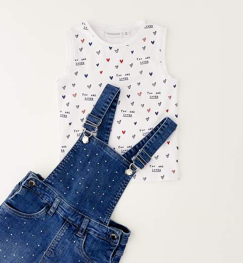 Sarabanda Completo Bermuda + T-shirt Bambine E Ragazze