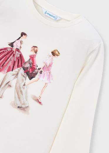 Mayoral T-shirt Manica Lunga Bambine E Ragazze