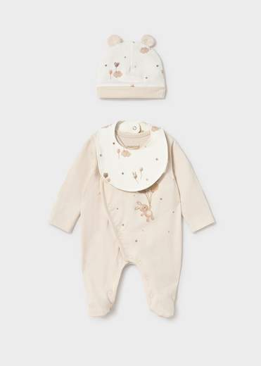 Mayoral Newborn Accessori Abbigliamento Tutina, Bavetta E Cappellino Unisex Bambino