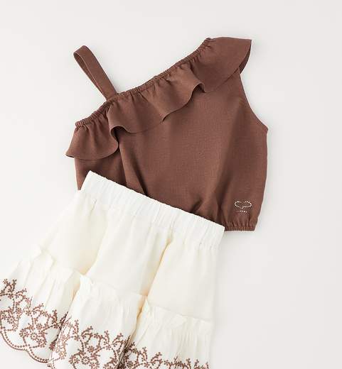 Sarabanda Completo Gonna + Blusa Bambine E Ragazze