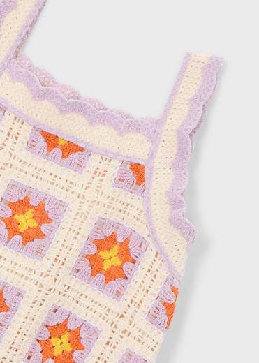 Mayoral Abito Crochet Bambine E Ragazze