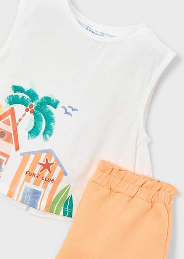 Mayoral Completo Short + Blusa Bambine E Ragazze