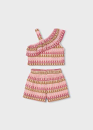 Mayoral Completo Short + Blusa Bambine E Ragazze