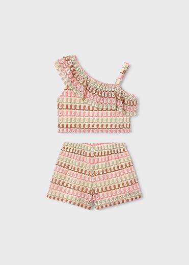 Mayoral Completo Short + Blusa Bambine E Ragazze