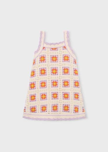 Mayoral Abito Crochet Bambine E Ragazze