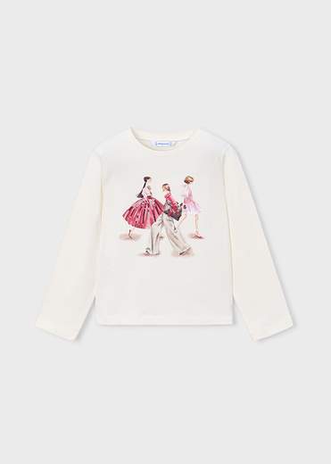 Mayoral T-shirt Manica Lunga Bambine E Ragazze