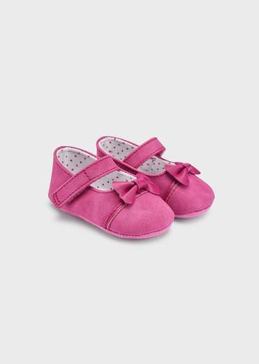 Ballerine scamosciate con fiocco per neonata Mayoral